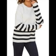 thumbnail image 3 of Suéter Holgado de Larga con Bloques de Color para Mujer, Moderno y Casual, de Punto con Cuello Redondo, para Otoño L, 3 of 10