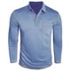 thumbnail image 4 of pstuiky camisas de manga larga para hombre, Cárdigan informal de color liso con botones y bolsillo para hombre, manga larga y solapa tops de invierno para hombre m, 4 of 6