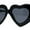 All Black, variant on Womens Oversize Thick Heart Shape Funky Retro Sunglasses Blue Black