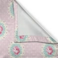 thumbnail image 3 of Ambesonne Shabby Flora Kitchen Curtains, Retro Floral Cabin, 55"x45", Pale Pink Seafoam White, 3 of 3