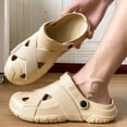 thumbnail image 5 of Dakaela Garden Clogs for Men Lightweight Waterproof Closed Toe Sandals with Arch Support Comfortable Slip on Slides Indoor Outdoor Size 7.5,Khaki, 5 of 7