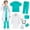 White, variant on Boys Outfits Set Doctor Play Gear Role Play Dress Up for Kids Pretend Play Activity