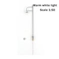 thumbnail image 3 of Bearachild 1:50/1:87, modelo de lámparas de un solo cabezal, diseño de vía férrea, lámpara blanca cálida para calle, decoración de luz Artesanía Tipo 6 Bearachild HA066556-06, 3 of 6