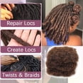 thumbnail image 4 of Afro Kinkys Bulk Human Hair #4 Brown Hair Bundles for Mini Twist, Braiding, Loc Extensions & Crochet, 4 of 6