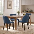 thumbnail image 7 of AFO Mid Century Modern Dining Chairs Set of 4, Upholstered Parson Fabric Side Chairs with Rubberwood Legs, Blue, 7 of 7