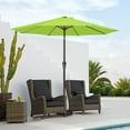 thumbnail image 3 of JUSTLET 9' Outdoor Market Patio Umbrella W/ Push Button Tilt And Crank, Apple Green, 3 of 9