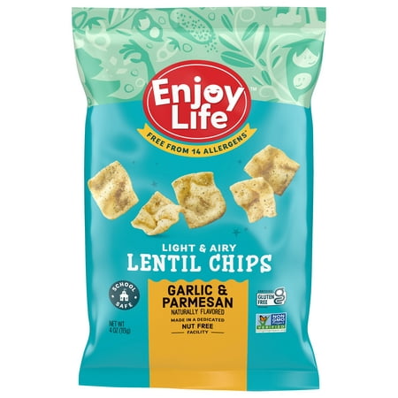 Enjoy Life Garlic and Parmesan Lentil Chips, 4 oz