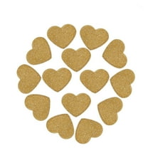 WHAMVOX 200pcs Glitter Hearts Table Decorations Confetti Scatters for Wedding 30mm (Golden)