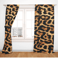 thumbnail image 6 of Cheetah Print Blackout Curtains 52WX84H Rod Pocket Leopard Curtains for Bedroom Living Room Wild Animals Room Darkening Art Printed Drapes 2 Panels, 6 of 7