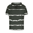thumbnail image 5 of Summer Saving!Short Sleeve Hoodies for Men with Front Pocket,Lightweight Stripe Gradient Hoodie for Men,Casual 2024 Summer Basic T-Shirts Men,Casual Round Neck Pullover Fitness Sports T Shirt Blouse, 5 of 5