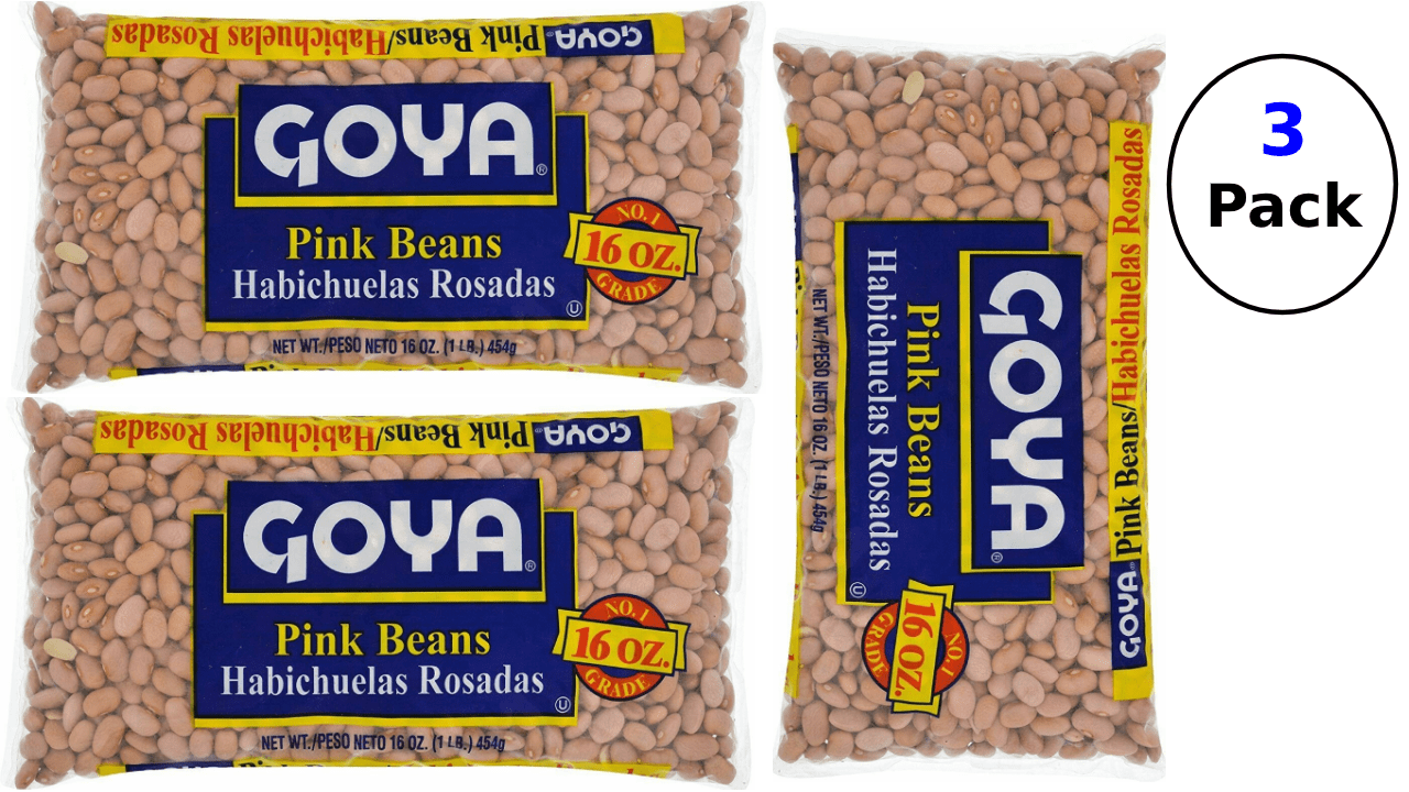 Goya - Pink Beans (Habichuelas Rosados) Dry - 1 lb. (16 oz.) - 3 Pack