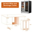 thumbnail image 6 of Ca'Lefort Wine Cooler Beverage Refrigerator, Hold 160 Cans and 40 Bottles Dual Zone Wine Fridge Freestanding & Built-in with Stainless Steel frame for Kitchen Office, 6 of 7
