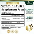 thumbnail image 3 of Vitamin D3 4000 IU 100mcg Per Serving - Extra Strength Vitamins D K2 2-in-1 for Bone, Heart, & Muscle Support - Immune Support & Calcium Absorption with Olive Oil - Non-GMO USA Bottled - 240 Softgels, 3 of 10