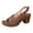 Coffee, variant on Rokment Womens Platform High Heels Dressy Sandals 2026 Fashion Hollow out Leather Open Toe Chunky Block Stackable Heeled Adjustable Slingback Dress Summer Shoes for Ladies Beige Size 6