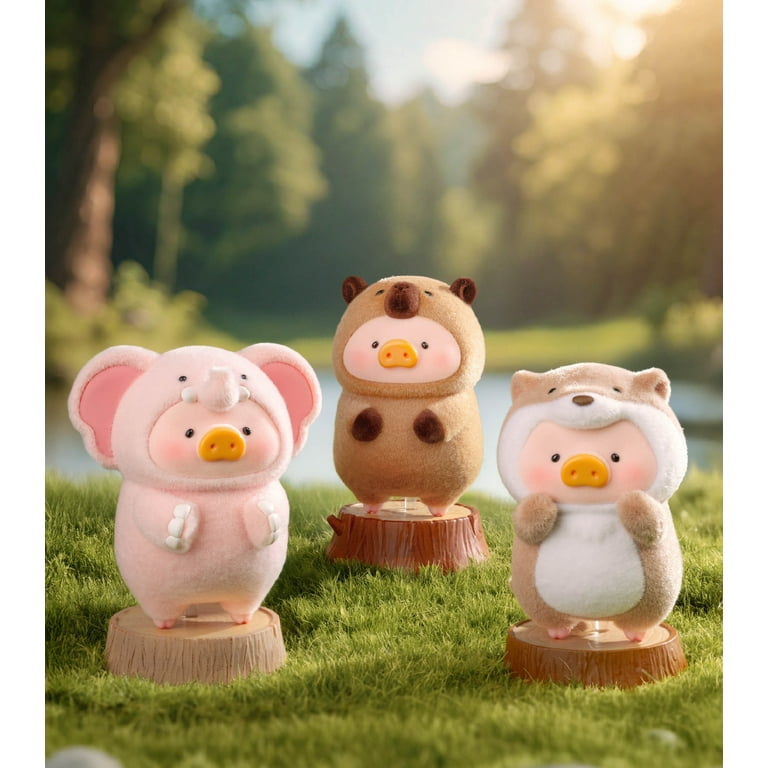 と*。様 ⭐︎secret⭐︎ANIMAL PARTY LULU THE PIG Lulu The Piggy Animal Party Series 8PCs Cute Pig Blind Box Figures