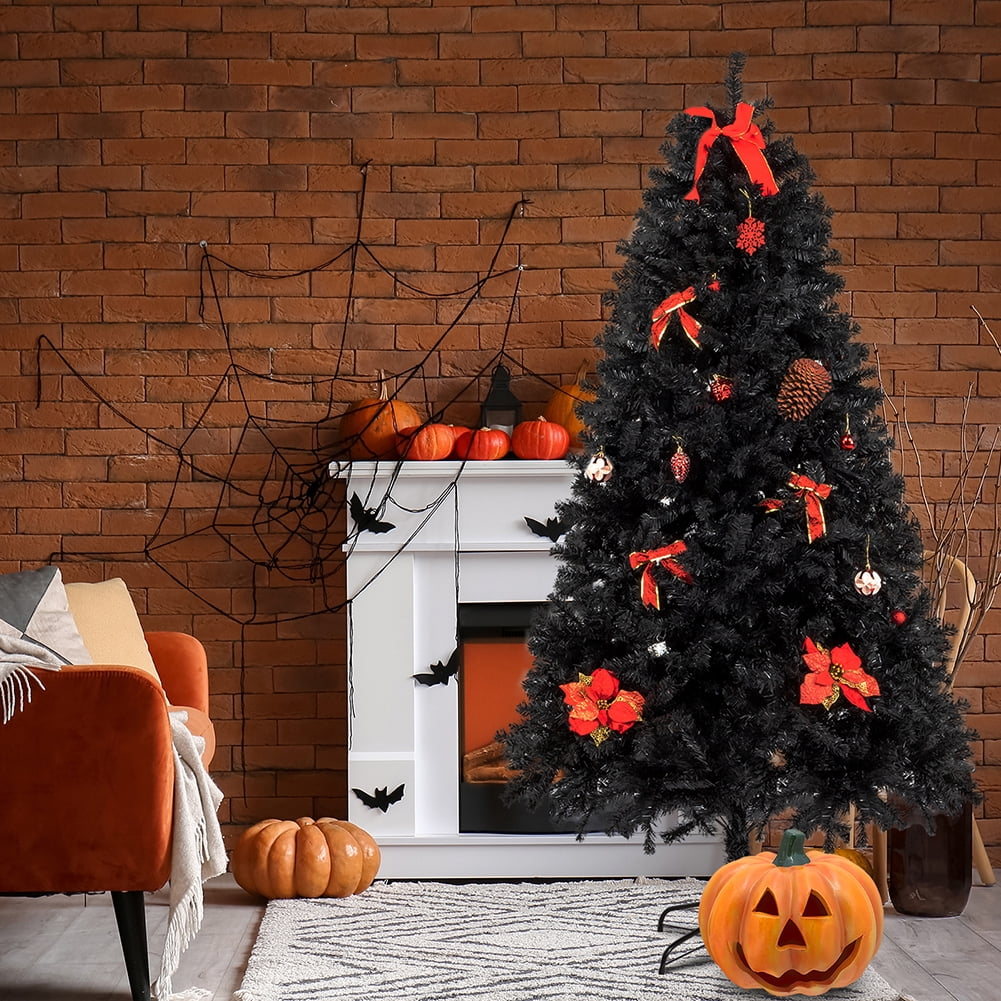 Kepooman 6FT 1600 Branch Artificial Christmas Pine Tree Holiday Decoration, Easy Assembly for Outdoor and Indoor Decor, Black Kepooman 6FT 1600 Branch Artificial Christmas Pine Tree Holiday Decoration, Easy Assembly for Outdoor and Indoor Decor, Black
