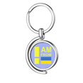 thumbnail image 1 of Soy de Ucrania Rotating keychain Metal Keyring Holder, 1 of 2