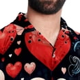 thumbnail image 5 of Valentine's Day Love Men's Short Sleeve Beach Shirts, Casual Button Down Poplin Printed Summer Tops - Unisex, 5 of 6
