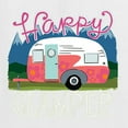 thumbnail image 2 of Happy Glamper | Fancy Camping Camper Van Caravan | Nature Lover Women's Standard V-Neck Tee, White, L, 2 of 5