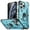 Lightblue, variant on Nalacover Rugged Case for iPhone 11 Pro, Heavy Duty Hybrid PC + TPU Military Grade Shockproof Cover with Rotated Ring Holder Kickstand Magnetic Car Mount Non-Slip Case, Rosegold