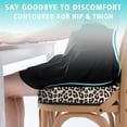 thumbnail image 3 of Premium Leopard Pattern Memory Foam Seat Cushion Ergonomic Chair Pad for Office Chair, Car, Airplane & Bleachers Sciatica, Tailbone Hip & Back Pain Relief - Chair Cushion for Long Office Workers., 3 of 5