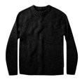 thumbnail image 2 of gbyLJF Men's Round Neck Sweatshirt Casual Loose Long Sleeve Sweater Pullover Vintage Solid Color Knitted Top Crewneck Sweatshirt for Men, 2 of 3