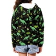 thumbnail image 6 of chaqlin Dinosaur Hoodies for Girls Boys Size 6-7 Trendy Y2K Full-Zip Sweatshirts Kids Hooded Coat Fall Winter Long Sleeve Jacket with Pockets, 6 of 7