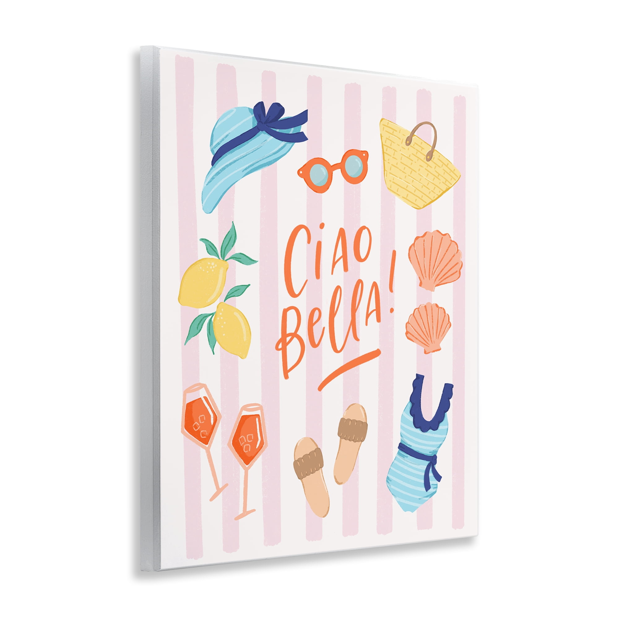 Stupell Industries Summer Ciao Bella Wall Plaque Art, design by Sandra Picco