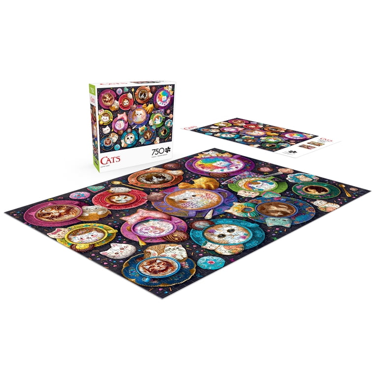 Buffalo Games 750-Piece Cats Latte Cats Interlocking Jigsaw Puzzle