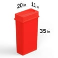 thumbnail image 2 of Rectangular Slim Trash Can | Great for Home, Commercial, or Restaurant Use., 2 of 13