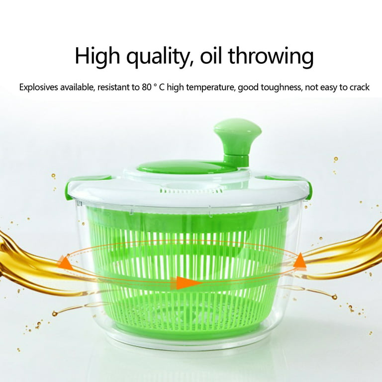 Kitchen Salad Vegetable Tool Dehydrator, Home Fruit Vegetable Washing Basin  Spin Dryer, Hand Crank Water Remover, Multiple Colors