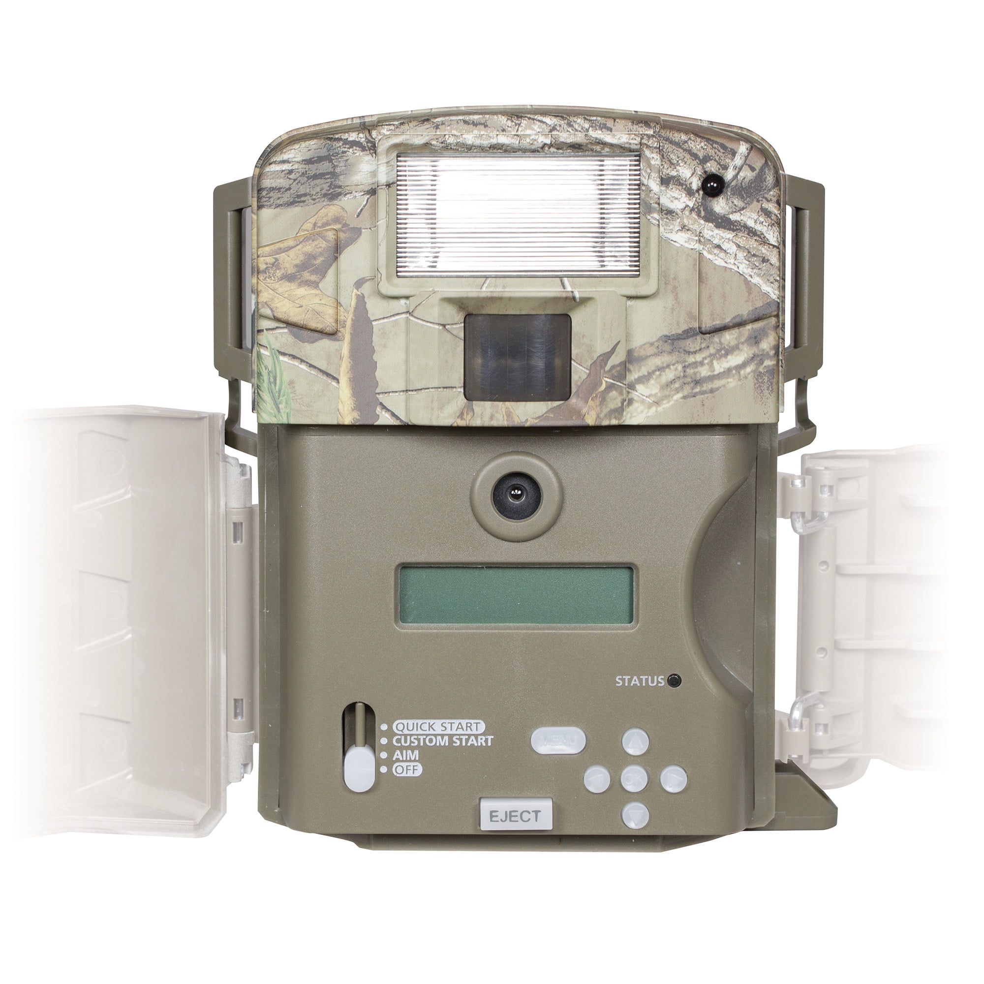 white flash trail camera