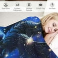 thumbnail image 3 of ONETECH Galaxy Dragon Sherpa Blanket Chic Outer Space Starry Sky Throw Blanket Jungle Animals Dragon for Bed Soft Couch Children Bedroom Decor Blue Black Plush Blanket Twin, 3 of 6