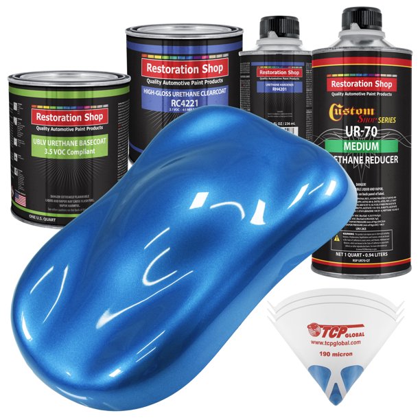 Fiji Blue Metallic Quart Kit Low VOC URETHANE BASECOAT Car Auto Body