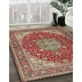 thumbnail image 2 of Ahgly Company Indoor Rectangle Traditional Camel Brown Medallion Area Rugs, 6' x 9', 2 of 6