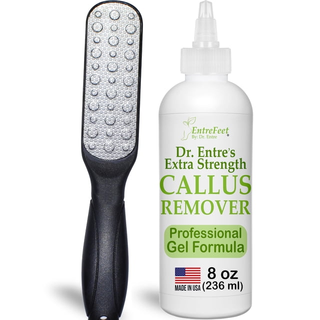 Gel removedor de callos y lima de pies de doble cara: removedor de callos extrafuerte de 8 oz para pies Removedor de callos de pies Cuidado Herramientas de pedicura Suministros Kit de spa Exfoliante d