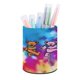 thumbnail image 1 of Osos Bailarines-theme Cylinder Pen Holder Pencil Organizer with Flannel Lining PVC Leather Material Cardboard Base for study work 10*8CM, 1 of 6