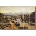 thumbnail image 1 of Ceramic Tile Mural-Jean Corot Landscapes Painting 316. 72" w x 48" h using (24) 12 x 12 ceramic tiles, 1 of 3