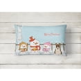 thumbnail image 2 of Carolines Treasures BB2467PW1216 Merry Christmas Carolers Bull Terrier Dark Brindle Canvas Fabric Decorative Pillow, 12H, 2 of 3