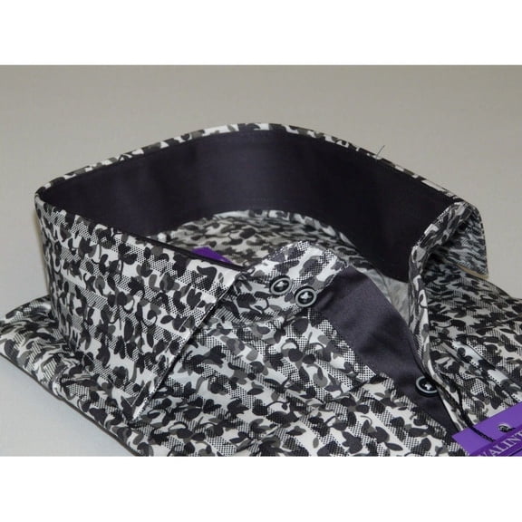 Men Shirt J.Valintin Turkey Usa Egyption Cotton Axxess Style 3T89-01 Gray