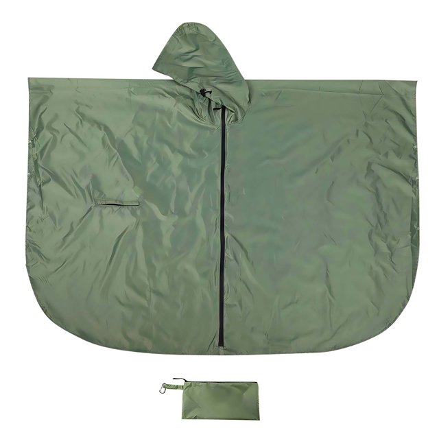 Miqool Manteau Poncho de Pluie Léger Réutilisable à Capuche avec Poches pour Cyclisme Camping Randonnée