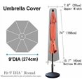 thumbnail image 4 of EliteShade USA Parasol de Marché Extérieur pour Parasol de 9 Pieds, Résistant à l'Eau (Beige), 4 of 4