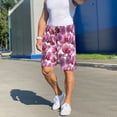 thumbnail image 7 of Kdxio Orchids Flowers Print Mens Sleep Shorts Bottoms Soft Comfy Pajama Wear Pants with Drawstring Pockets, 7 of 7