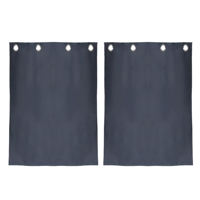 Unique Bargains Rideaux Courts, 29'L x 35'H Fenêtre Française Demi-Rideau 2 Panneaux, Gris Foncé