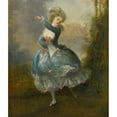 thumbnail image 2 of Jean-Frédéric Schall 20x23 Black Ornate Framed Double Matted Museum Art Print Titled: Mademoiselle Duthe Dancing (Rosalie Gerard, 1752-1820), 2 of 5