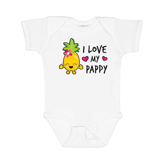 Inktastic I Love My Pappy with Pineapple Girls Baby Bodysuit