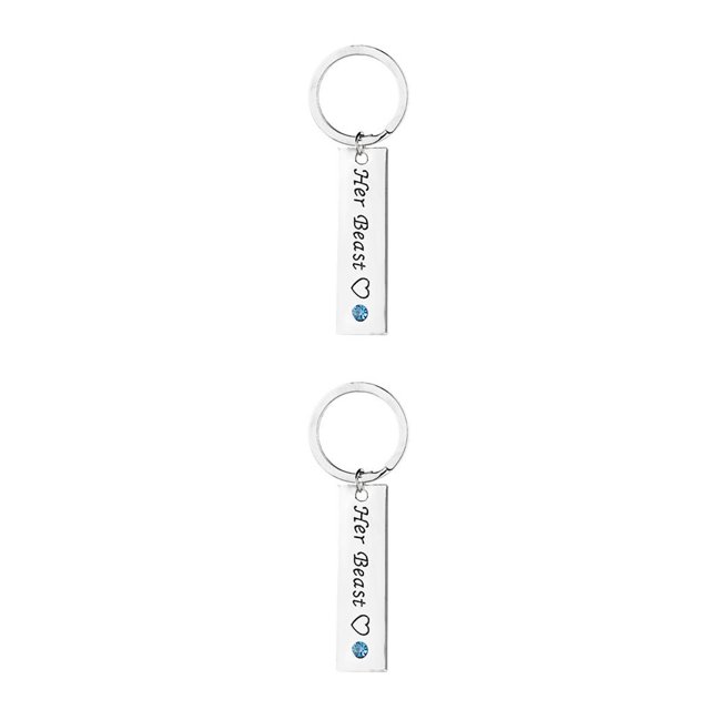 Guardurnaity Juego de llaveros Aniversario Personalidad Arte Artesanía Colgantes colgantes Llavero de amor exquisito para la mejor joyería su bestia su bestia 2piezas Guardurnaity CBP271091