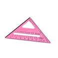thumbnail image 4 of Regla triangular para carpintería, transportador, sistema métrico e imperial, herramienta portátil para carpinteros. Rosa, 4 of 9