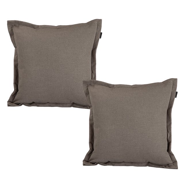 Cojin Decorativo Cuadrado DICASA Set de 2 Have Sepia