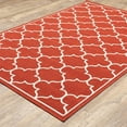 thumbnail image 6 of Oriental Weavers Meridian Indoor/Outdoor Rug - 1295R - 8'6" x 13' - in Red/ Ivory - Moroccan Style, Water, Stain and Fade Resistant, Hose Clean, Patio, Outdoor Living Area Rug, 6 of 9